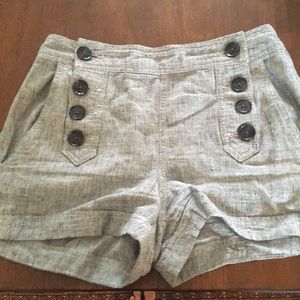 Express button up sailor style shorts, size 2